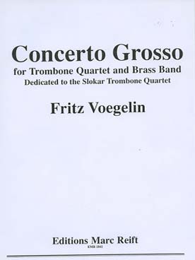 Illustration de Concerto grosso pour quatuor de trombones et orchestre de cuivres