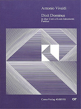 Illustration de Dixit dominus RV 594 (latin/anglais) pour soli SATB et chœur SATB/SATB, 2  orch (2 Ob, 2 Tr, 2 Vl, Va, Bc, Timp)