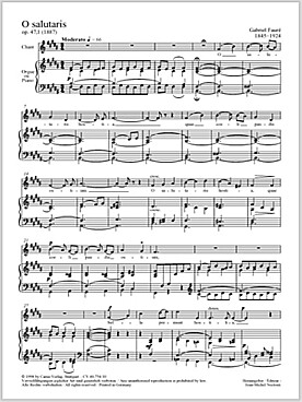 Illustration de O salutaris op. 47 N° 1 (1887)
