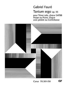 Illustration de Tantum ergo op. 55 pour ténor solo,  chœur SATB, harpe ou piano, orgue avec pédale ou contrebasse