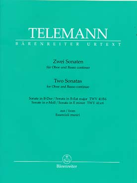 Illustration de 2 Sonates TWV 41:B6 et TWV 41:e6