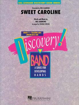 Illustration de Sweet Caroline (tr. Vinson) pour flûte, hautbois, clarinettes, saxophones, trompettes, cor, trombone, baryton, tuba percussions, cloches