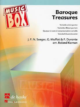 Illustration de BAROQUE TREASURES, arr. Roland Kernen pour quatuor à vent à instrumentation variable