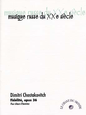 Illustration de Fidélité op. 136, 8 ballades pour chœur d'hommes