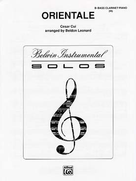 Illustration de Orientale pour clarinette basse solo et  piano