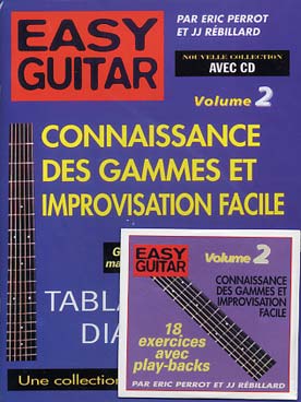 Illustration de EASY GUITAR AVEC CD - N° 2 : connaissance des gammes et improvisation facile (tab. & diagrammes)