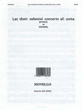 Illustration de Let their celestial concerts ext. de Samson pour SATB et piano