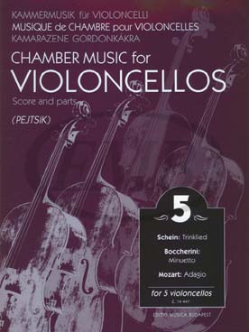 Illustration de MUSIQUE DE CHAMBRE pour 5 violoncelles - Vol. 5 : Schein, Boccherini, Mozart