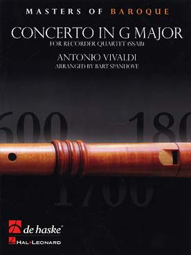 Illustration de Concerto en sol M "Alla rustica", tr. Spanhove pour quatuor de flûtes à bec (SSAB)