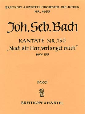 Illustration de Cantate N° 150  "Nach dir, Herr, verlanget mich" - Violoncelle/Contrebasse