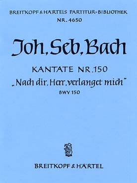 Illustration de Cantate N° 150  "Nach dir, Herr, verlanget mich" pour chœur et orchestre - Conducteur