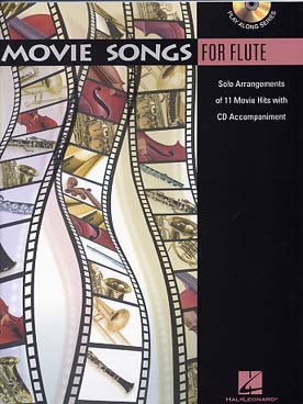 Illustration de MOVIE SONGS for flute : 11 arrangements de musiques de films célèbres avec CD play-along