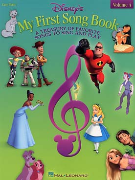 Illustration de DISNEY MY FIRST SONGBOOK (easy piano) : 17 arrangements faciles (P/V/G) - Vol. 4