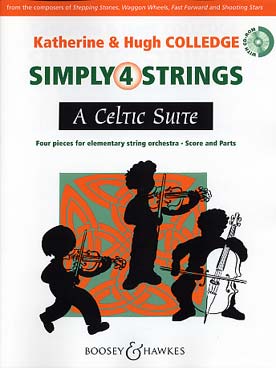 Illustration de Simply 4 strings, pour ensemble à cordes débutant et piano - Celtic suite : conducteur + parties séparées PDF à imprimer 