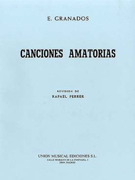 Illustration de Canciones amatorias pour voix et piano