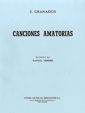 Illustration de Canciones amatorias pour voix et piano