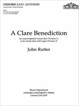 Illustration de A Clare benediction (SATB/piano)