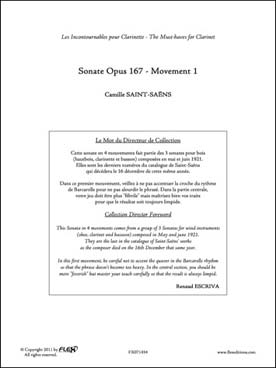 Illustration saint-saens sonate op. 167