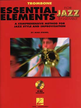 Illustration de ESSENTIAL ELEMENTS FOR JAZZ ENSEMBLE - Trombone avec carte téléchargement