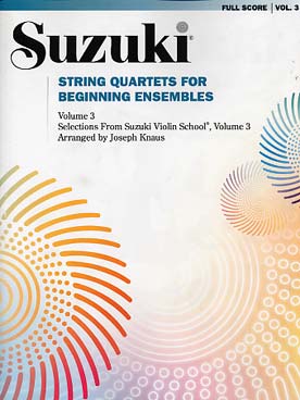 Illustration de SUZUKI STRING QUARTETS for beginning ensembles - Vol. 3