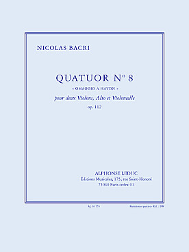 Illustration bacri quatuor a cordes n° 8 op. 112