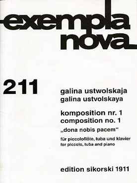 Illustration de Composition N° 1 : Dona nobis pacem pour flûte piccolo, tuba et piano (C+P)
