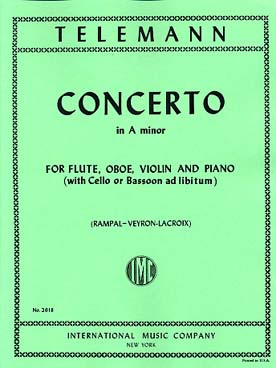 Illustration de Concerto en la m pour flûte, hautbois, violon et piano