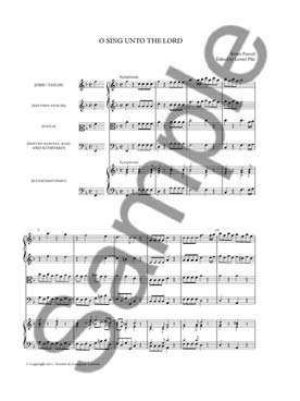 Illustration de O Sing unto the Lord pour chœur SATB, solistes SATB, cordes, piano ou orgue et b.c.
