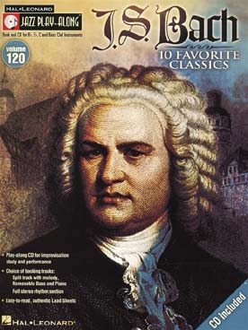 Illustration de JAZZ PLAY ALONG SERIES + CD play-along - Vol. 120 :  J.S. Bach