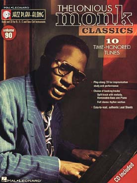 Illustration de JAZZ PLAY ALONG SERIES + CD play-along - Vol. 90 : Thelonius Monk classics