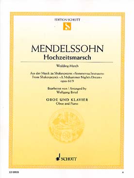 Illustration de Marche nuptiale op. 61/9 du Songe d'une nuit d'été (tr. Birtel)
