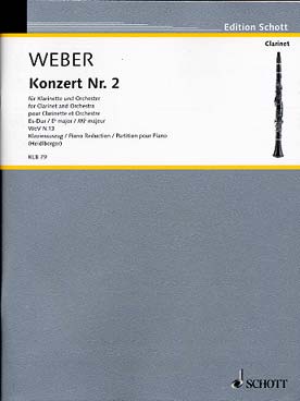 Illustration de Concerto N° 2 en mi b M pour clarinette et orchestre, réd. piano