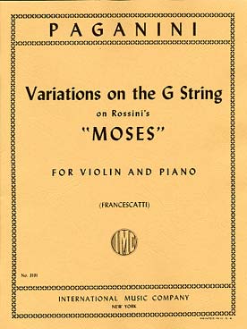 Illustration de Variations sur un corde sur un thème de Moïse en Egypte de Rossini