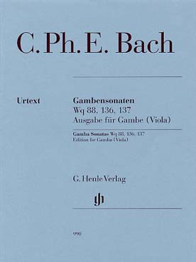 Illustration bach cpe gambensonaten wq 88, 136 et 137