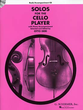 Illustration de SOLOS FOR THE CELLO PLAYER (sél. Otto Deri) : 17 morceaux de Haendel, Weber, Debussy, Popper... avec CD play-along  