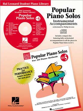 Illustration de POPULAR PIANO SOLOS (arr. Kern/Klose/ Rejino) - Niveau 5 CD seul