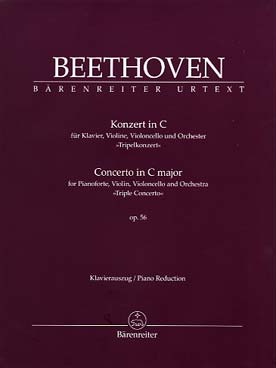 Illustration de Triple concerto op. 56 en do M pour piano, violon et violoncelle, réd. de l'orchestre pour un 2e piano