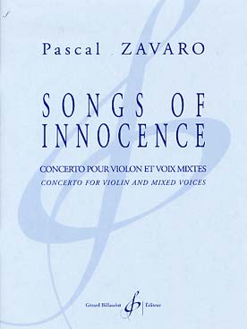 Illustration de Songs of innocence pour violon et voix mixtes (conducteur et partie de violon)