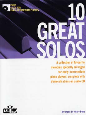 Illustration de 10 GREAT SOLOS : œuvres de Beethoven, Haendel, Mozart, Chopin, Strauss..., arr. faciles avec CD d'écoute