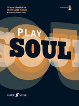Illustration de PLAY SOUL avec CD play-along, chansons arrangées pour un interprète de niveau moyen, avec des accompagnements de piano simples et un CD de fond funky.