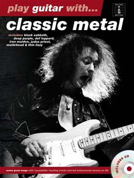 Illustration de PLAY GUITAR WITH CLASSIC METAL + CD