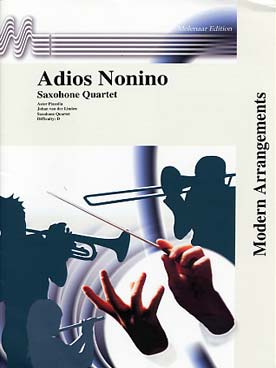 Illustration de Adios nonino, tr. Van der Linden pour quatuor de saxophones