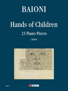 Illustration baioni hands of children 23 pieces