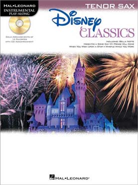 Illustration de DISNEY CLASSICS : 14 arrangements faciles avec CD play-along (saxo ténor)