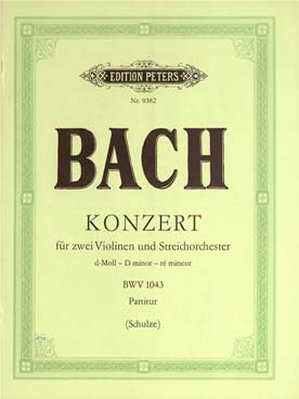 Illustration de Concerto en ré m BWV 1043 pour 2 violons cordes et basse continue - Conducteur