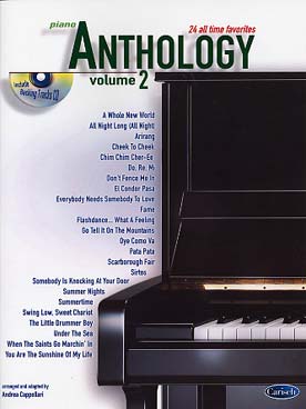 Illustration de ANTHOLOGY : arr. de thèmes célèbres par A. Cappellari, avec CD play-along - Vol. 2 : 24 arrangements