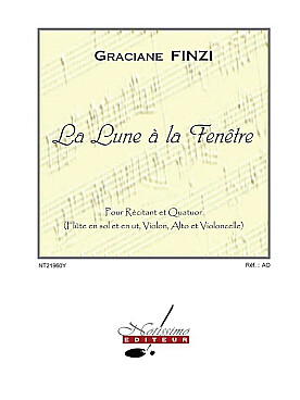 Illustration de La Lune à la fenêtre pour flûte, violon, alto, violoncelle et récitant conducteur et parties