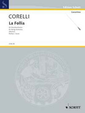Illustration de La Folia op. 5/12, 15 variations de la Sarabande 'Aria della folia' de Giovanni Stefani - Conducteur