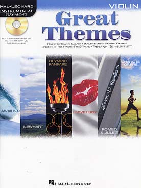Illustration great themes play-along violon