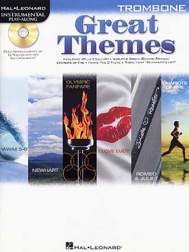 Illustration de GREAT THEMES avec CD play-along : 15 thèmes célèbres de film - trombone
